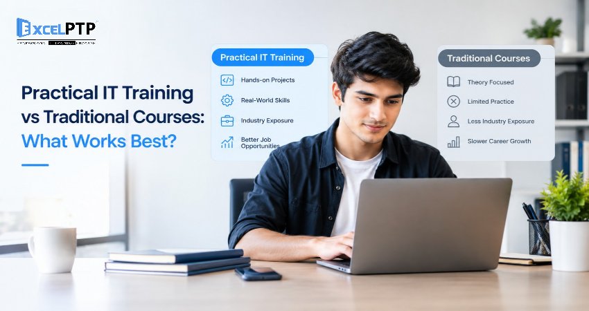 Practical IT training with hands-on projects and mentor guidance for career development.